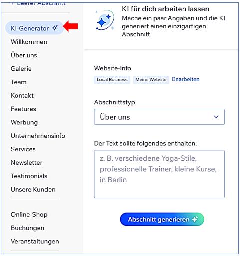 01 Abschnitte   KI Generator