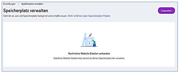 Speicherplatz verwalten