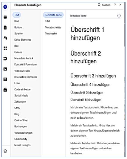 01 Elemente hinzufügen  gesamt 