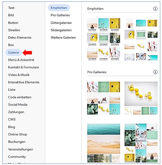 08 Elemente   Galerie