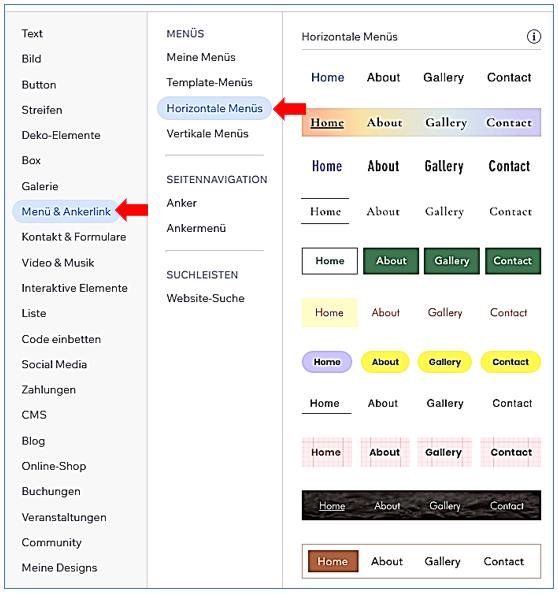 09 Elemente   Menü+Ankerlink