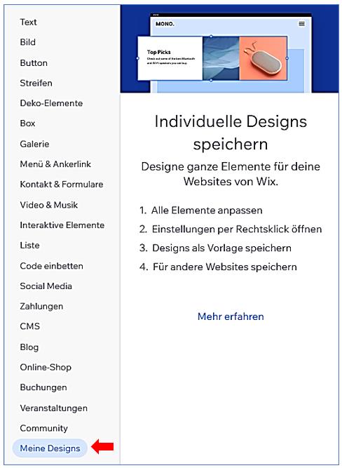 23 Elemente  Meine Designs