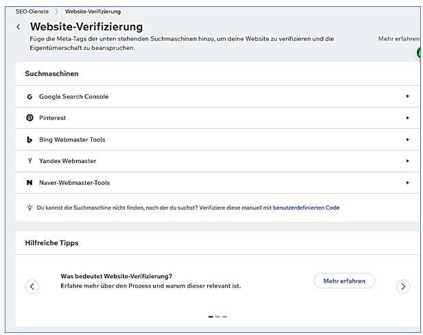 SEO Website Verifizierung  01 