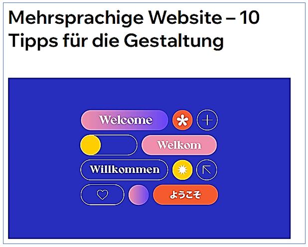 Bild Vereine  20  mehrsprachige Homepage